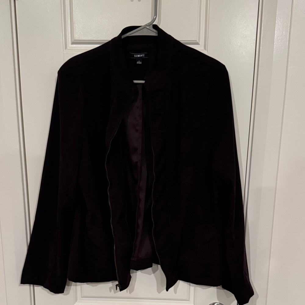 Elementz Classic Brown Faux Suede Women's Jacket